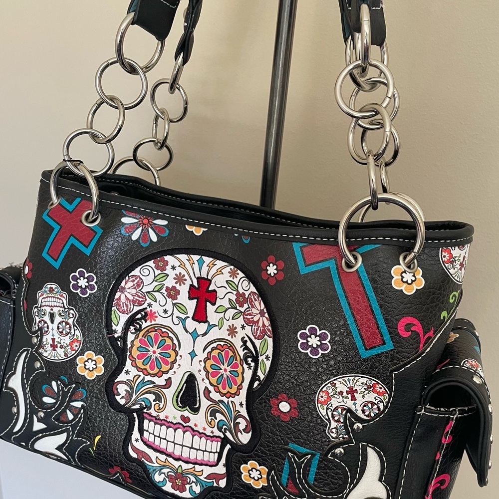 Cowgirl Trendy Sugar Skull Design Women's Bag